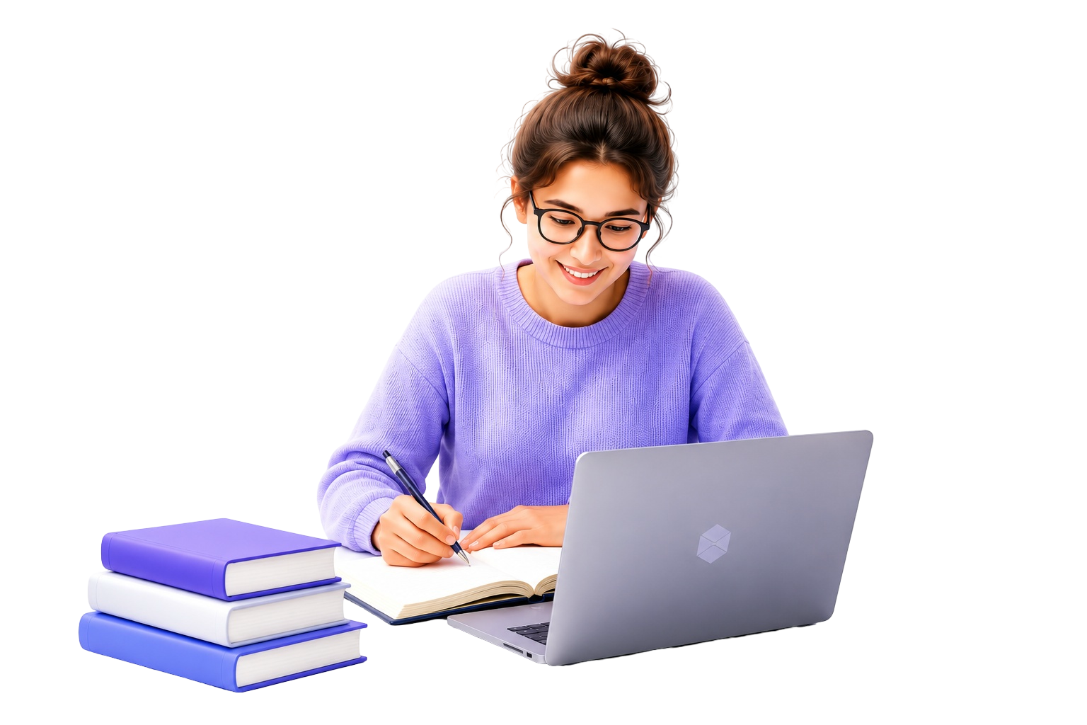 طالبة تستعد لامتحان TELC B2